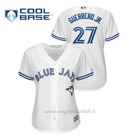 Maglia Baseball Donna Toronto Blue Jays Vladimir Guerrero Jr. Cool Base 1ªBianco
